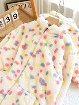 Colorful Dots Fleece Pajama Set