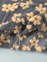 Plush Fleece Floral Sweatshirt