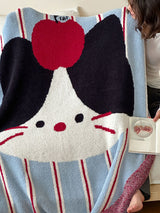 Kafiloe Knitted Half-Fleece Plush Blanket