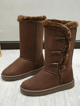 Horn Buckle Medium Top Snow Boots