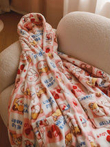 Cartoon Printed Thick Flannel Robe