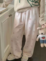 Flannel Print Long Pajama Pants