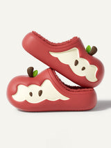 Apple Core Plush Clogs
