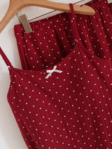 Small White Heart Pajama Set