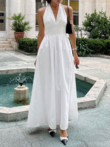 Long Cotton Maxi White Dress