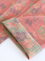 Retro Floral Cotton Pajama Set