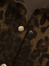 Long Sleeve Leopard Print Shirt Jacket