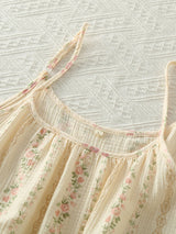 Spaghetti Strap Floral Pajama Shorts Set