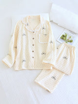 Polka Dot & Bow Pajama Set