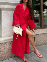 Linen Wrap Coat Dress
