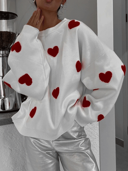 Love Embroidery Knitted Sweater