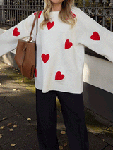 Love Embroidery Knitted Sweater