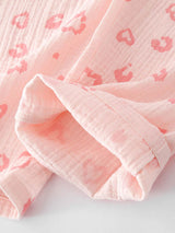 Pink Heart Long Sleeve Cotton Pajamas