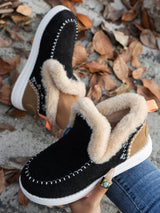 Platform Plush Ankle Snow Boots