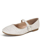 Rhombus Round Toe Ballet Flats