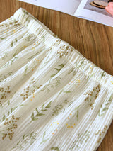 Green Leaves Long Sleeve Pajama Set