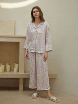 Kafiloe Floral Print Pajama Set