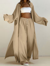 Loose Khaki 2 Piece Sets