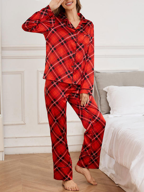 Classic Red Plaid Christmas Pajamas