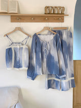 Printed Three-Piece Pajama Set