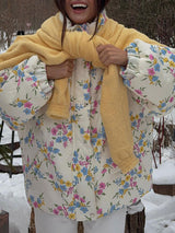 Zip-Up Printed Quilted Jacket