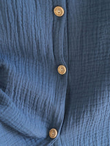 Embroidered Solid Three-Piece Pajama Set