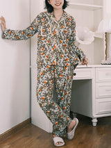 Vintage Forest Floral Cotton Pajama Set