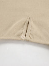 Linen Sleeveless Top With Split Pants Set