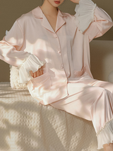 Lotus Leaf Long Sleeve Top & Pants Pajama Set