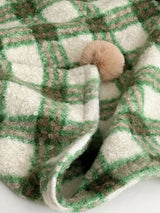 Kafiloe Plaid Sherpa Pom Blanket