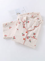 Little Strawberry Print Pajama Set