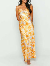 Printed Knotted Tube Maxi Dress