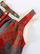 Vintage Patchwork Lace Trim Nightgown