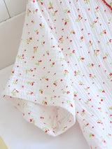 Small Red Floral Ruffled Collar Pajama Set
