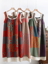 Vintage Patchwork Lace Trim Nightgown