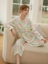 Kafiloe Pastel Garden Pajama Set