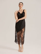 Kafiloe Lace Asymmetrical Slip Nightgown