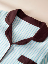 Kafiloe Striped Cotton Pajama Set
