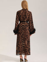 Kafiloe Leopard Leather Cuff Robe