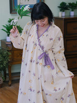 Floral Serenity Wrap Nightdress