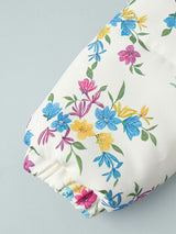 Zip-Up Printed Quilted Jacket