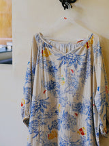 Vintage Floral Printed Long Nightgown