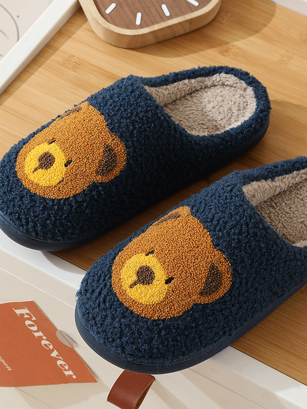 Teddy Bear Plush Slippers