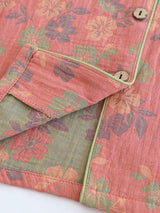 Retro Floral Cotton Pajama Set