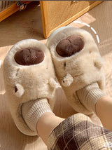 Cute Cartoon Animal Plush Cotton Slippers