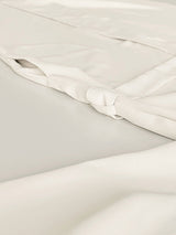 Slit Long Sleeve Tie Waist Dress