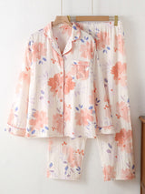 Blush Bloom Floral Cotton Pajama Set