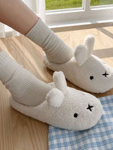 Bunny Ears Fleece Slippers