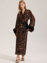 Kafiloe Leopard Leather Cuff Robe