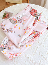 Cute Cartoon Fruit Print Cotton Pajama Pants